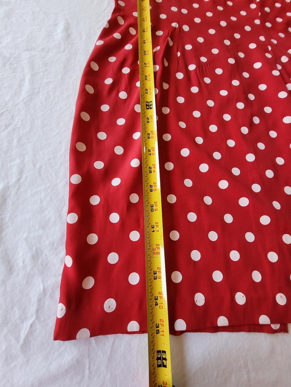 VTG My Michelle Red & White Polka Dot Mini Dress Size 11/12 - Picture 3 of 11